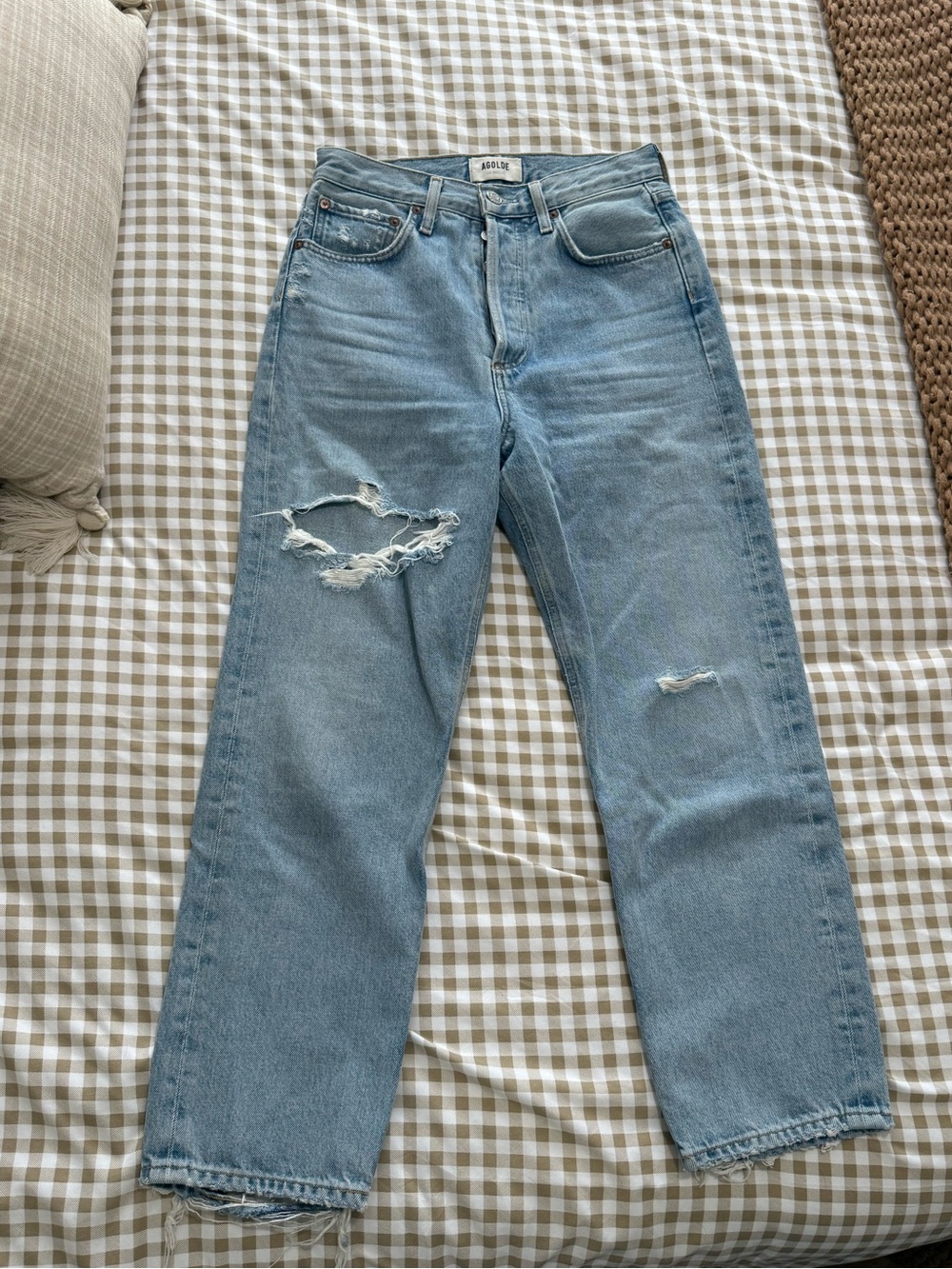 Agolde 90s Crop Mid Rise Loose Straight Jeans